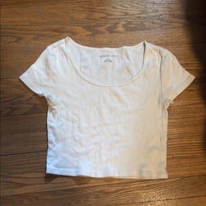 American Eagle Outfitters Off-White Ribbed Top